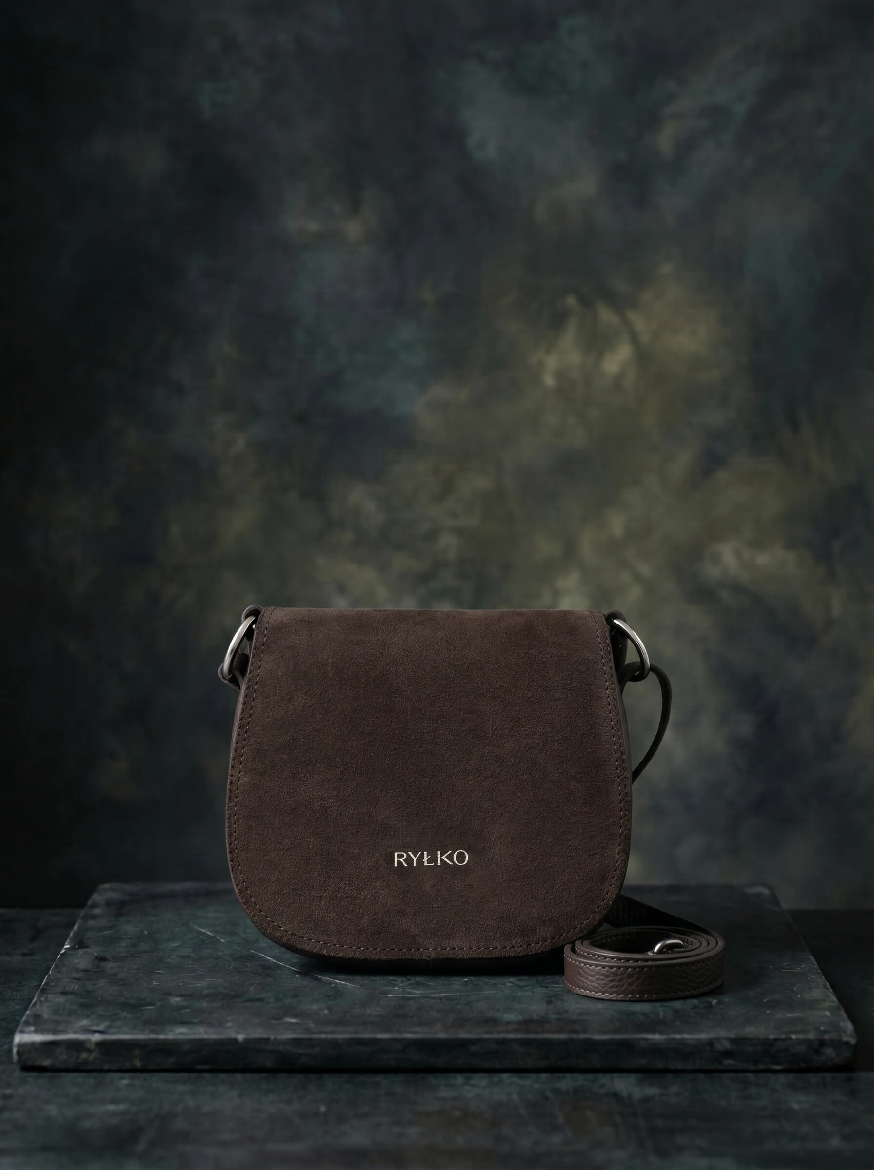 Chocolate Brown Saddle Bag Front